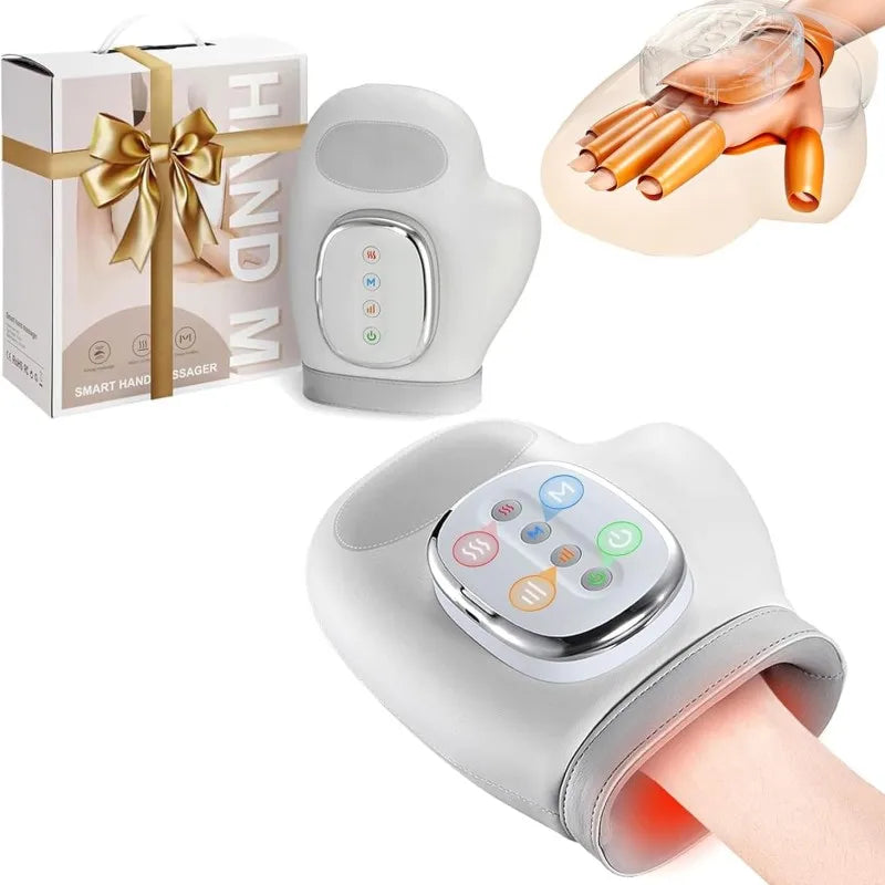 Hand Massager with Heat and Compression,Finger Massager Hand Equipment, Wrist Muscles Massagers for Arthritis Carpal Tunnel